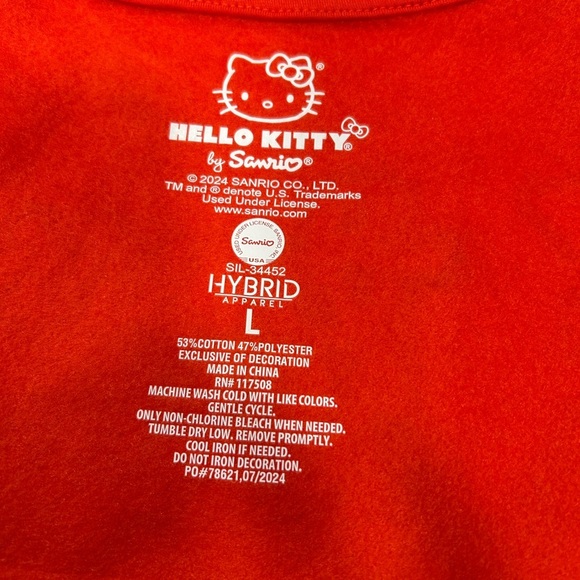 Hello Kitty Red Merry & Bright Sweatshirt adult large Christmasy - Picture 5 of 7